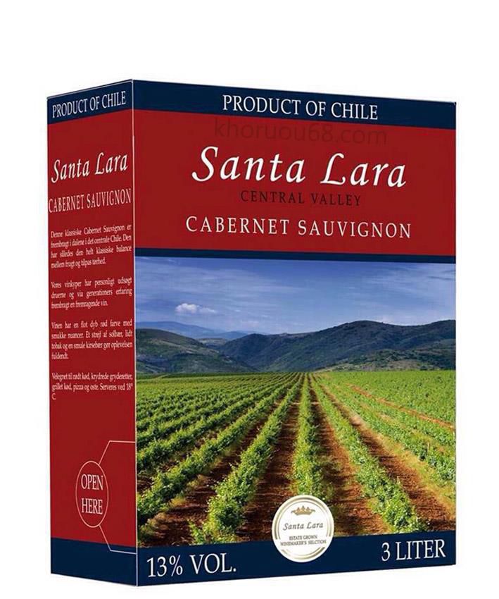 Rượu vang Bịch Santa Lara 3L chính hãng