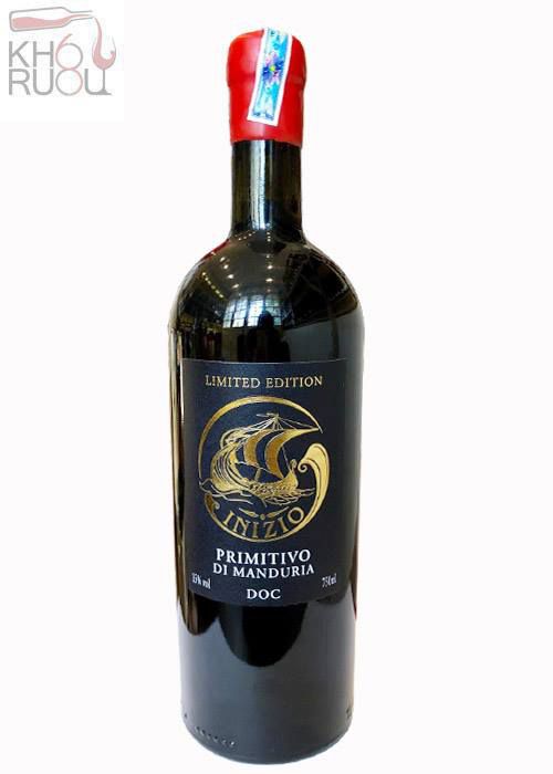 Rượu vang Ý đỏ Inizio Primitivo di Manduria chính hãng