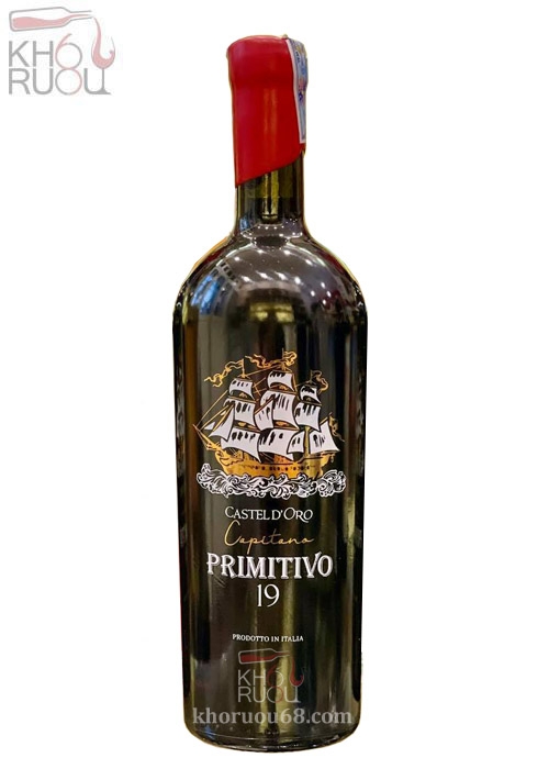 Rượu Vang Ý đỏ Capetana Primitivo Castel D’oro 19 Độ Cao Cấp