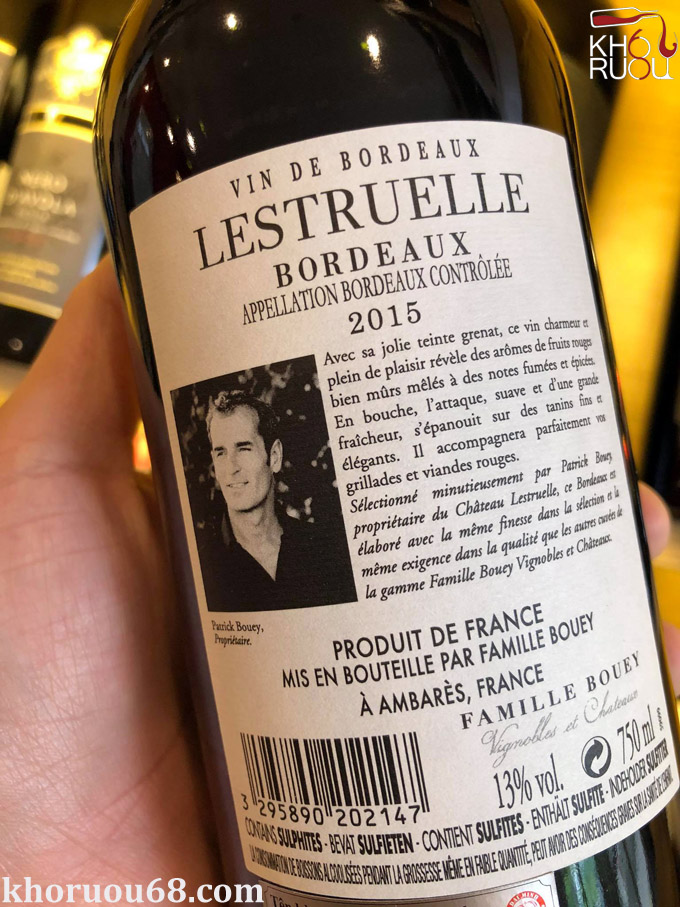Rượu Vang Pháp Bordeaux Lestruelle