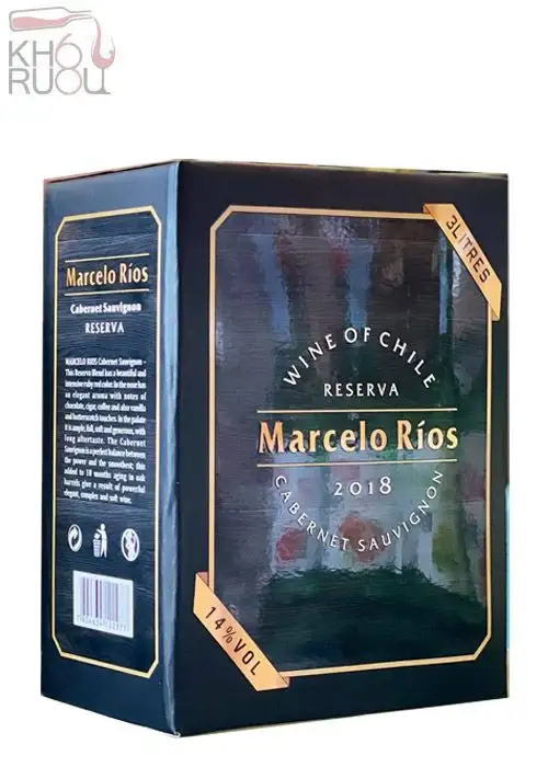 Rượu Vang Bịch 3 lít Chile Marcelo Rios 14% vol