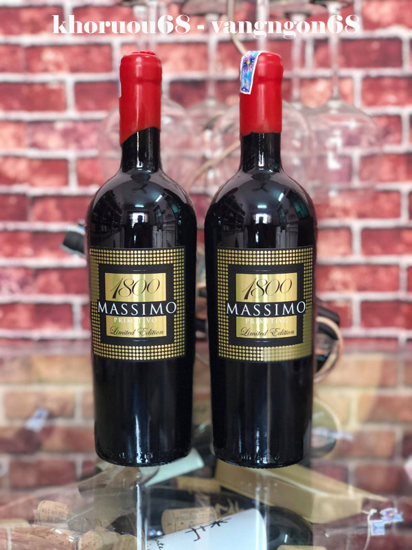 Rượu Vang Ý đỏ - MASSIMO 1800 - 18%vol (Giá tốt nhất trên thị trường)