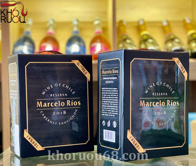 Rượu Vang Chile Bịch 3 lít Chile Marcelo Rios 14% vol chính hãng