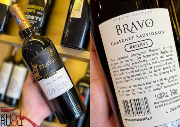Rượu Vang Chile Bravo Reserva 14 Độ