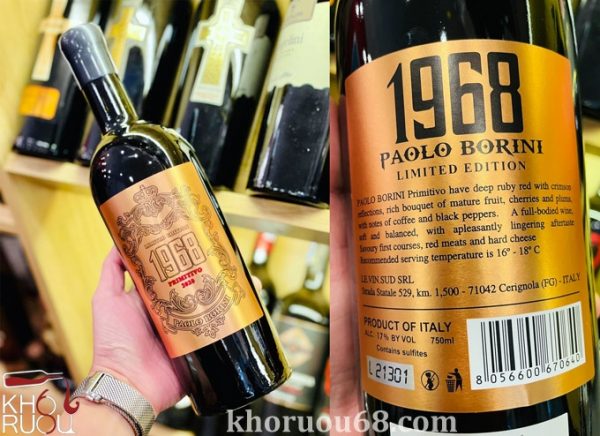 Rượu Vang Ý 1968 Paolo Borini Limited Edition