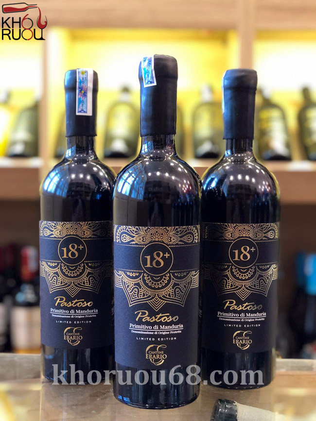 Rượu Vang Ý đỏ PASTOSO ( 18,5% ) chính hãng