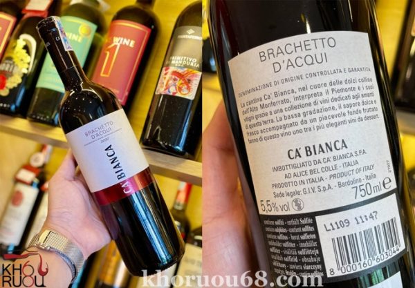 Rượu vang ngọt Ca'bianca Brachetto