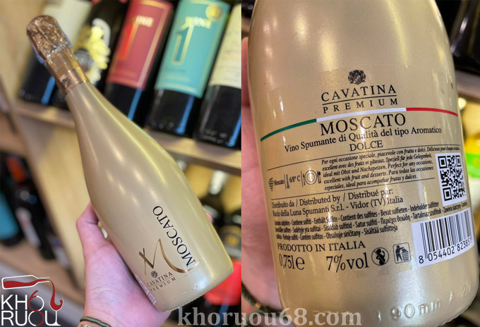 Rượu Vang ý đỏ Moscato M Cavatina Premium nhập khẩu