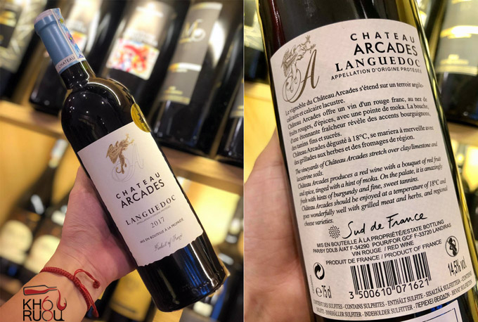 Rượu Vang Pháp Arcades Languedoc 2017