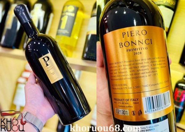 Rượu Vang Ý Piero Bonnci Primitivo - Vang Chữ P