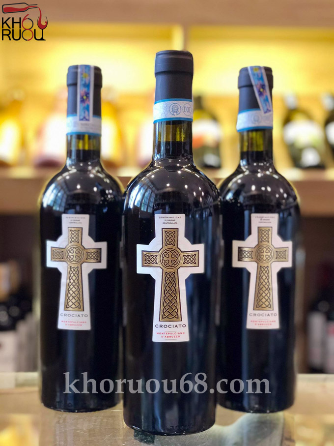 Rượu Vang ý đỏ Thánh Giá Crociato Montepulciano D'abruzzo nhập khẩu