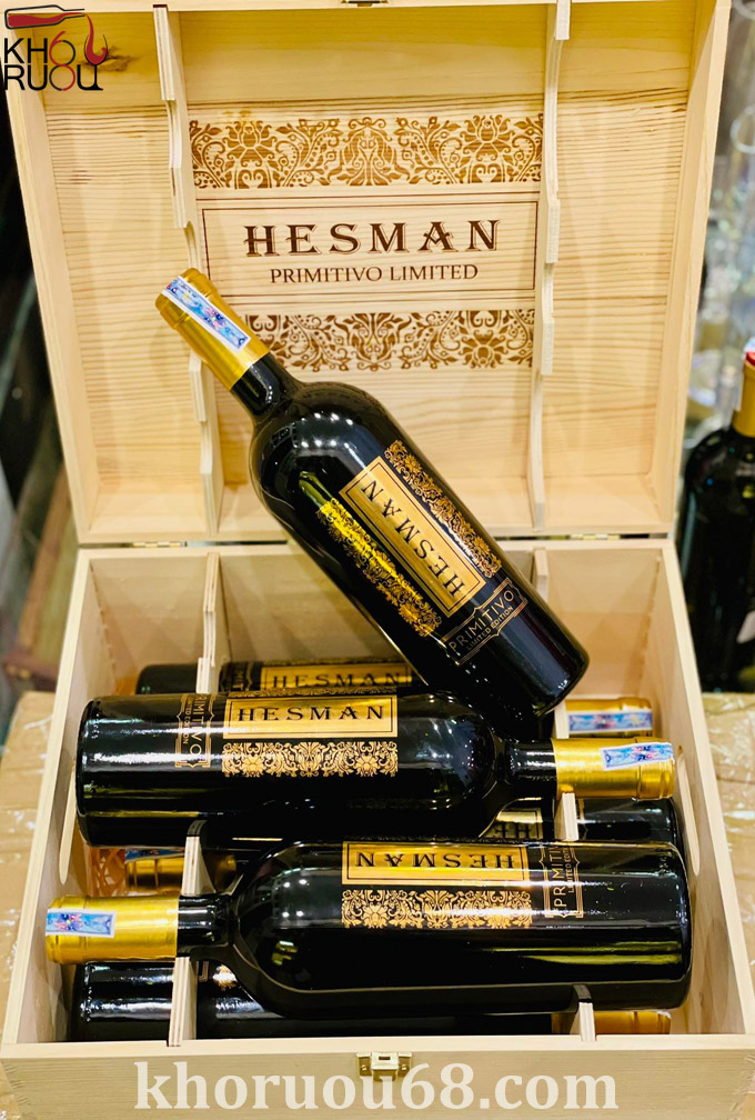 Rượu Vang Ý đỏ Hesman Primitivo Limited Edition chính hãng