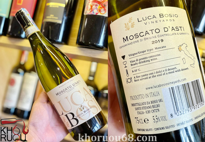 Rượu Vang Ngọt Moscato D’asti Luca Bosio 