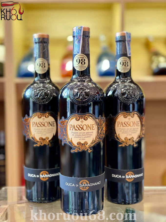 Rượu Vang Ý đỏ Passone Puglia 98 Điểm nhập khẩu