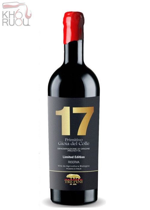 Rượu Vang ý đỏ 17 Trepini Primitivo Limited chính hãng