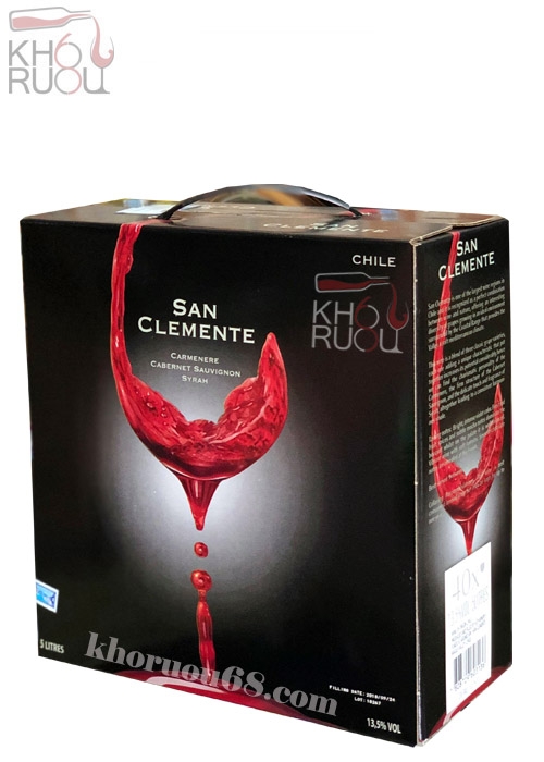 Rượu vang Bịch San Clemente 5L (Chile -13,5% vol) cao cấp