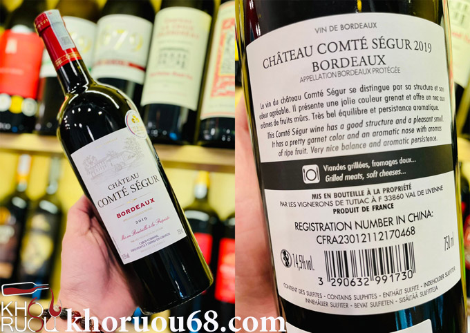 Rượu Vang Chateau Comte Segur Bordeaux