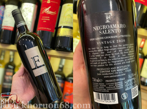 Rượu vang F Negroamaro Xách Tay