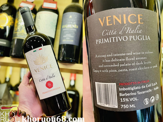 Rượu vang Venice Primitivo Puglia